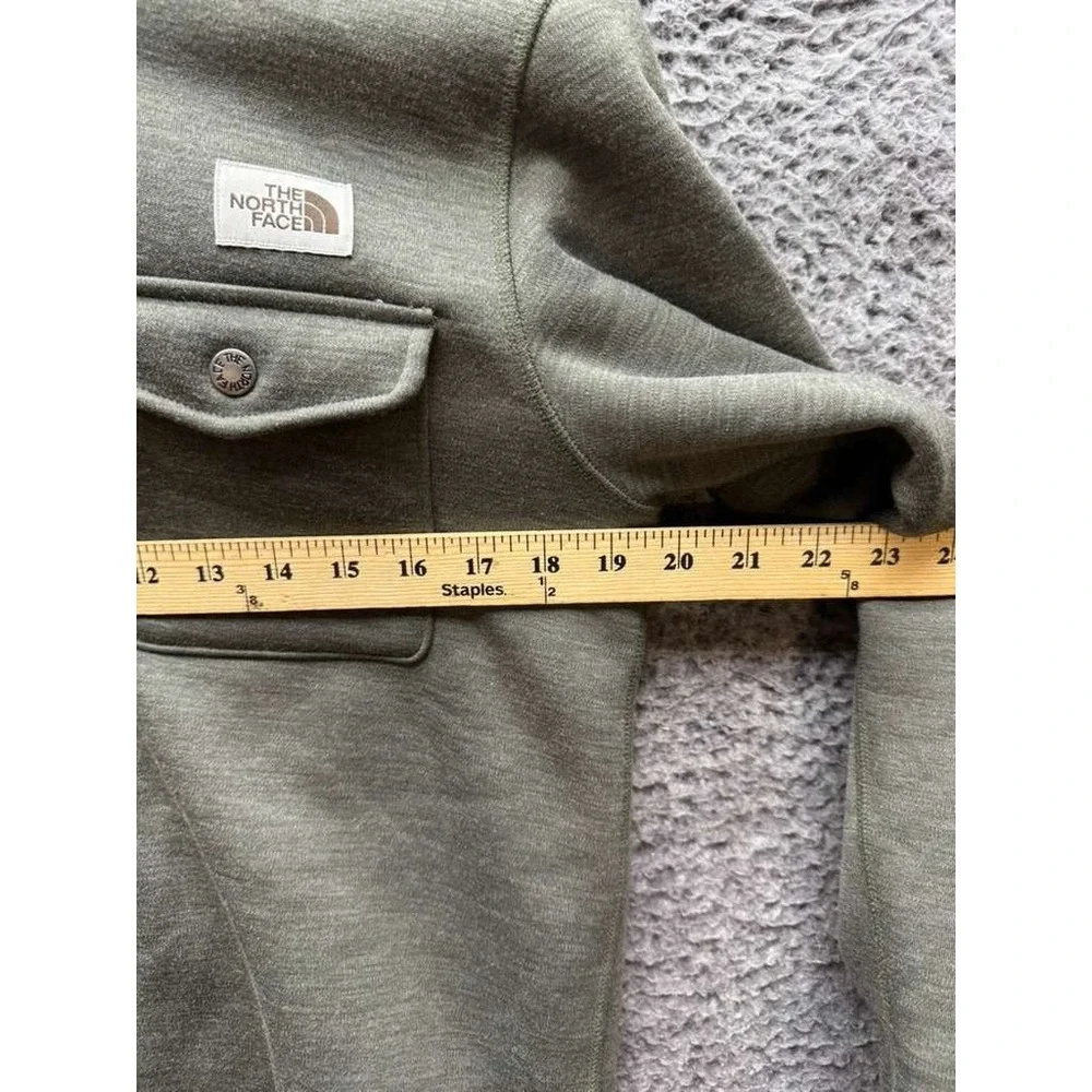 The North Face Sherpa Patrol Snap-Up‎ Fleece-Lined Hoodie Green Mens Size S
